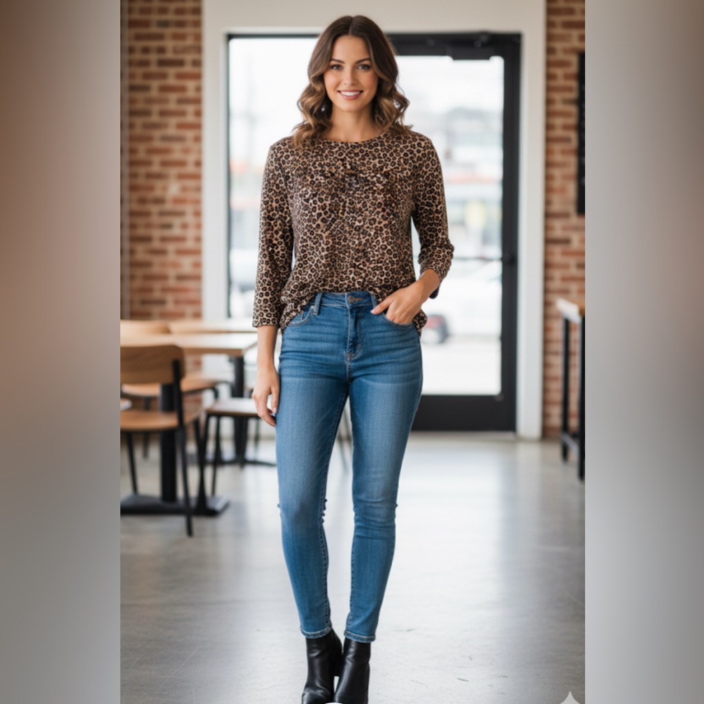J. Mclaughlin Top In A Leopard Print